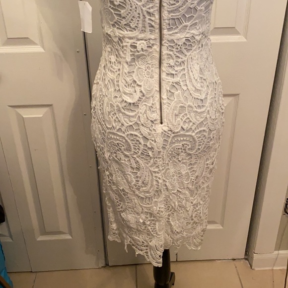 Charlotte Russe | mid dress | lace | white | xsmall - Picture 6 of 7